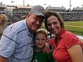 Jonathan, Beverly, and David at a Frisco baseball game